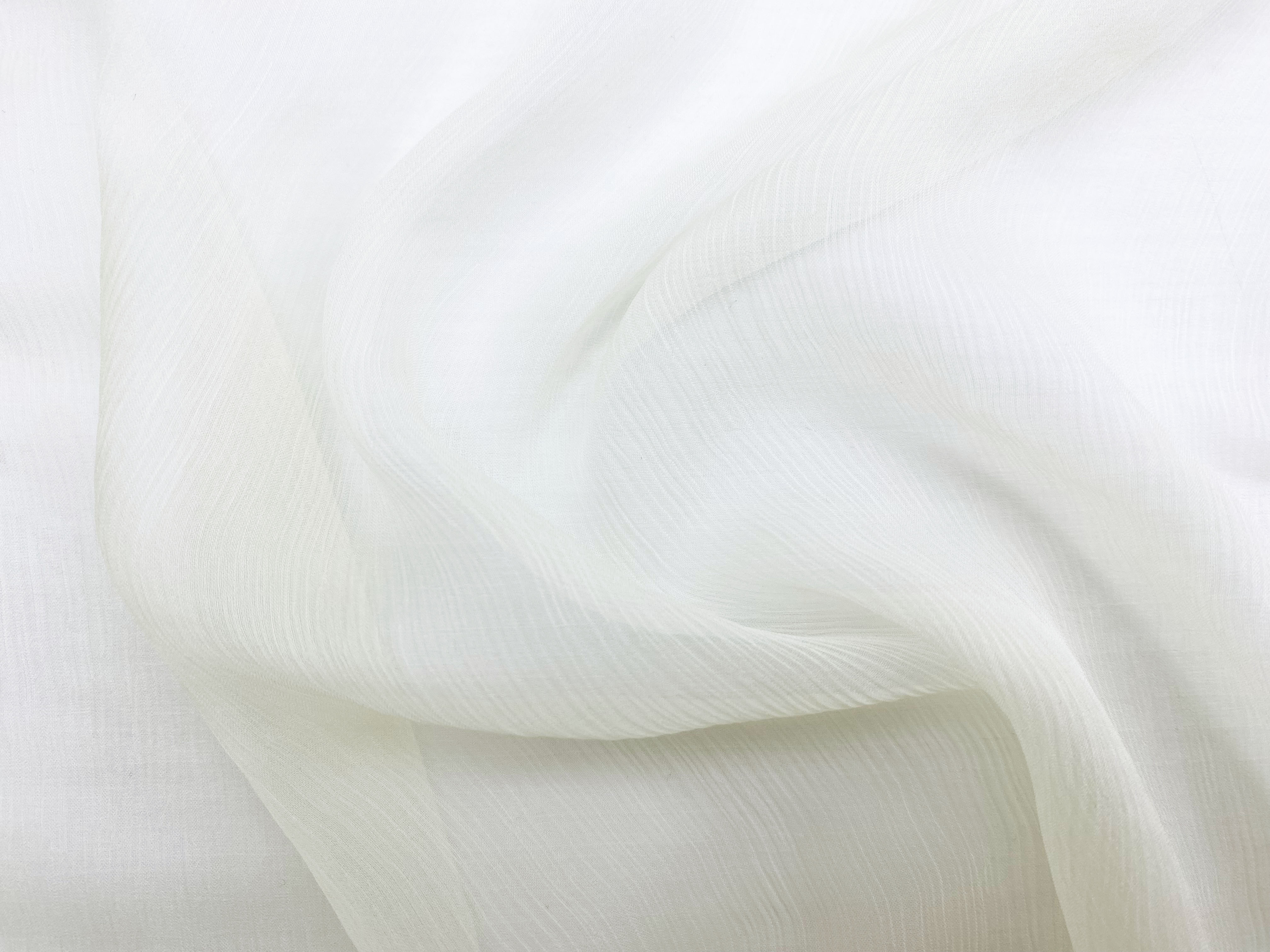 Ткань Шифон  сливочного цвета однотонная 24124 3