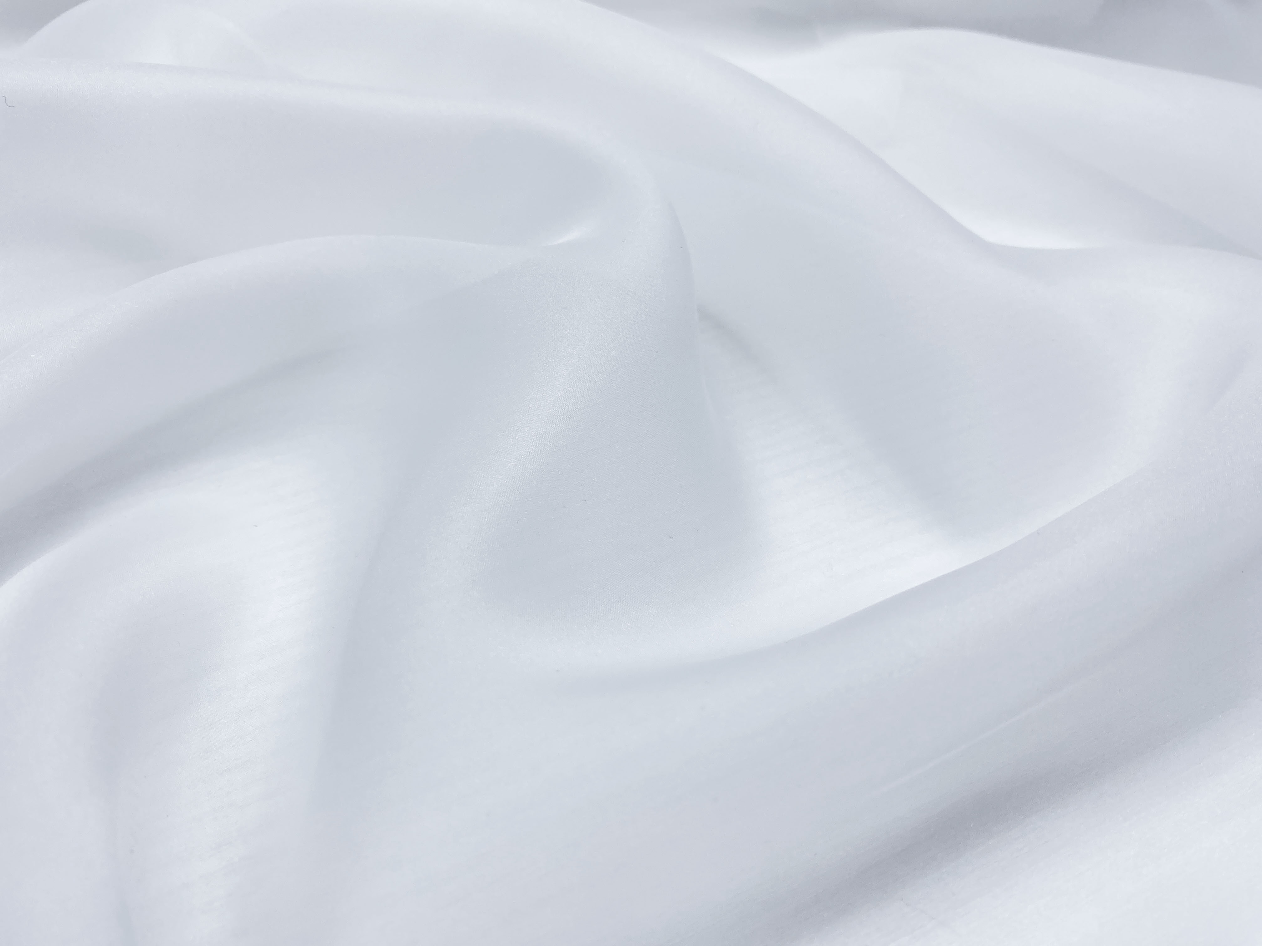 Ткань Органза белого цвета однотонная  мягкая 26398 2